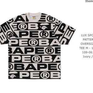 Bape Black and White Short Sleeve Tee